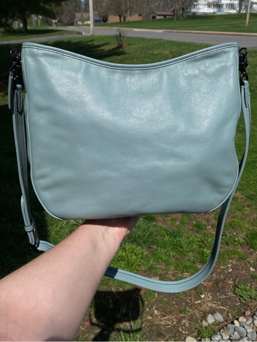 Coach Shoulder Bag Blue - Picture 14 of 16